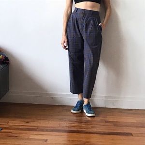 Vintage GAP high waisted cropped plaid trousers